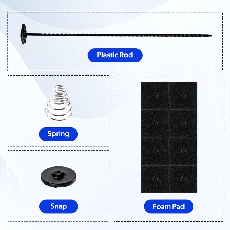 BARTOO 3 Set Car Fan Mounting Kit, Radiator Fan Zip Ties Clips Mounting Kit for Most Cars - Image 2